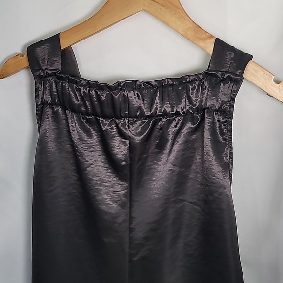 URBAN OUTFITTERS SILENCE + NOISE Satin Overalls Straight Leg Tie Bow Knot - Picture 3 of 8